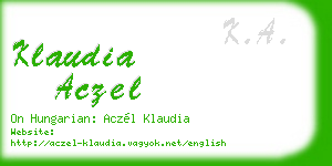 klaudia aczel business card
